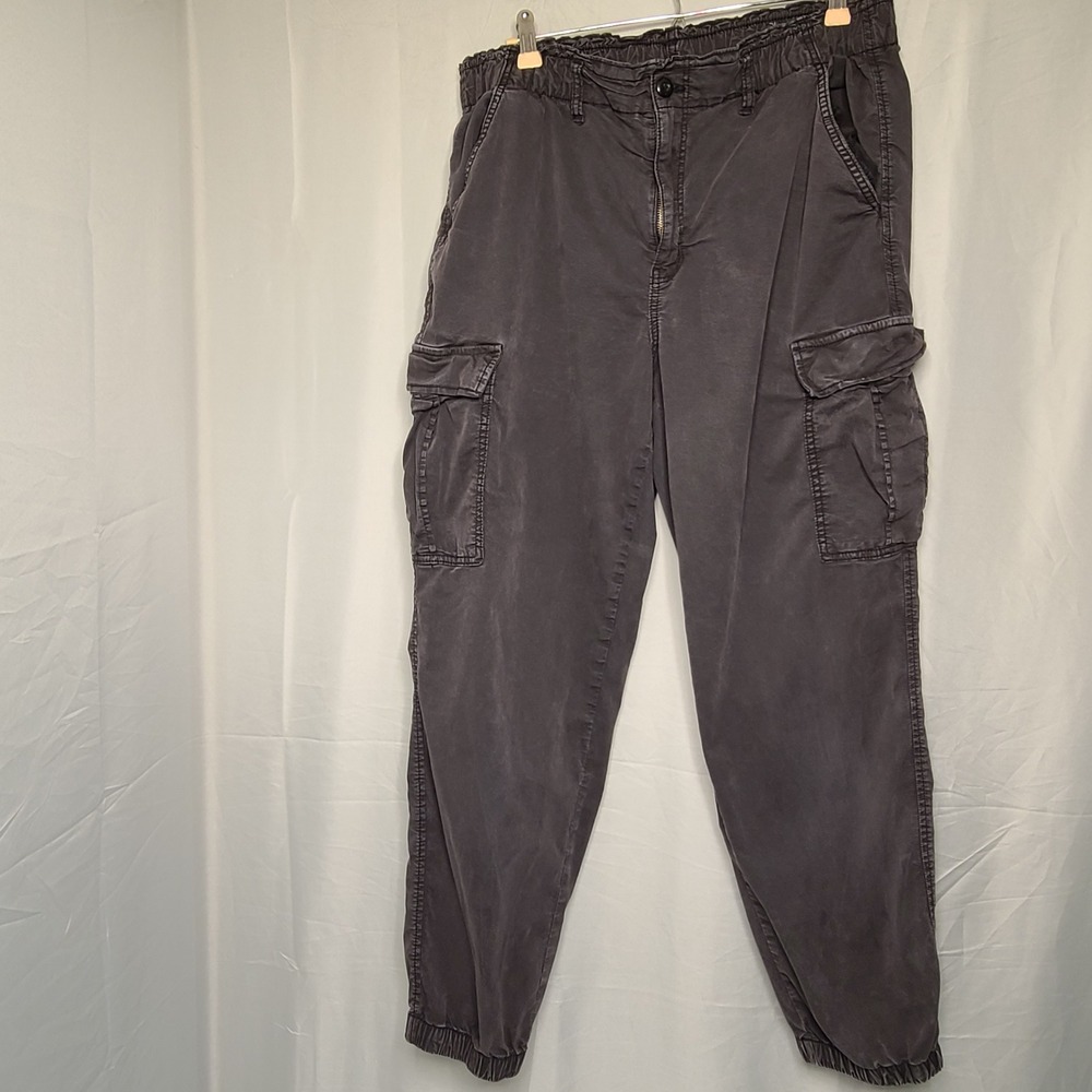 American Eagle Cargo Jogger Pants Womens 16 Long Gray Stretch Utility Streetwear